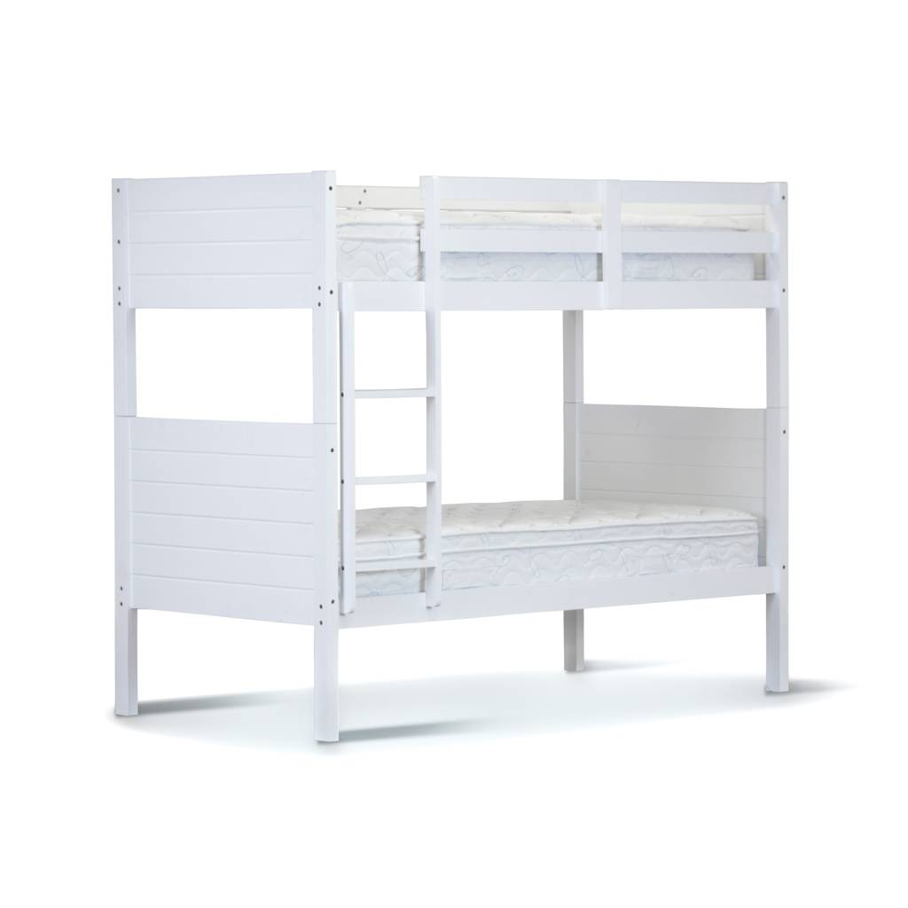 Welling Single Over Single White Timber Bunk Bed