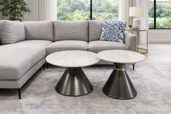 V01 White Ceramic Stone Coffee Table