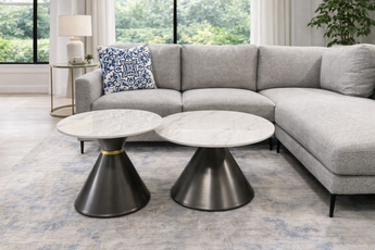 V01 White Ceramic Stone Coffee Table