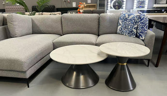 V01 White Ceramic Stone Coffee Table
