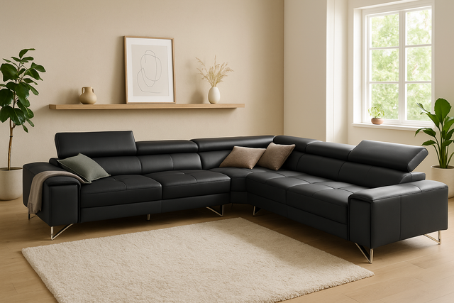 Vante 5 Seater PU Leather Corner Lounge Sofa