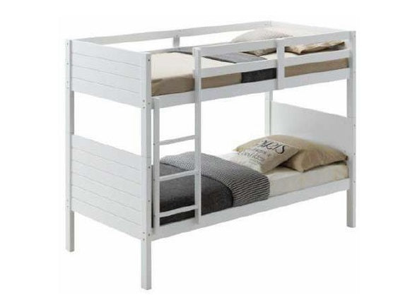 Welling Single Over Single White Timber Bunk Bed