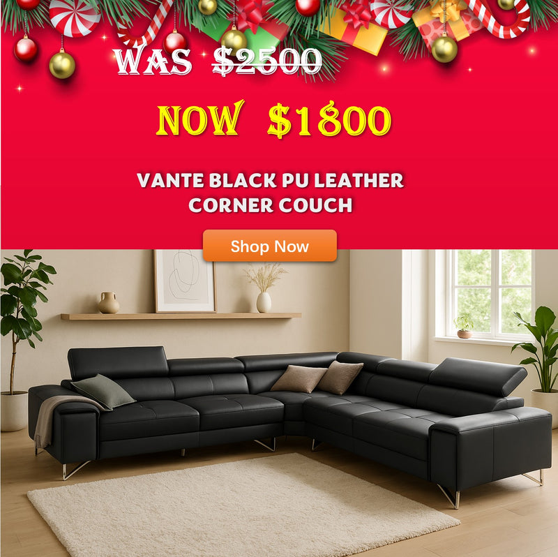 Vante 5 Seater Pu Leather Corner Lounge
