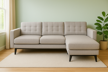 Zelto 3-Seater Grey Reversible Chaise Lounge