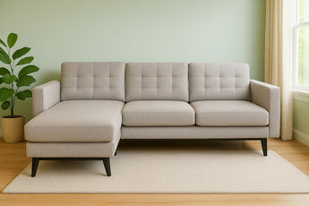 Zelto 3-Seater Grey Reversible Chaise Lounge